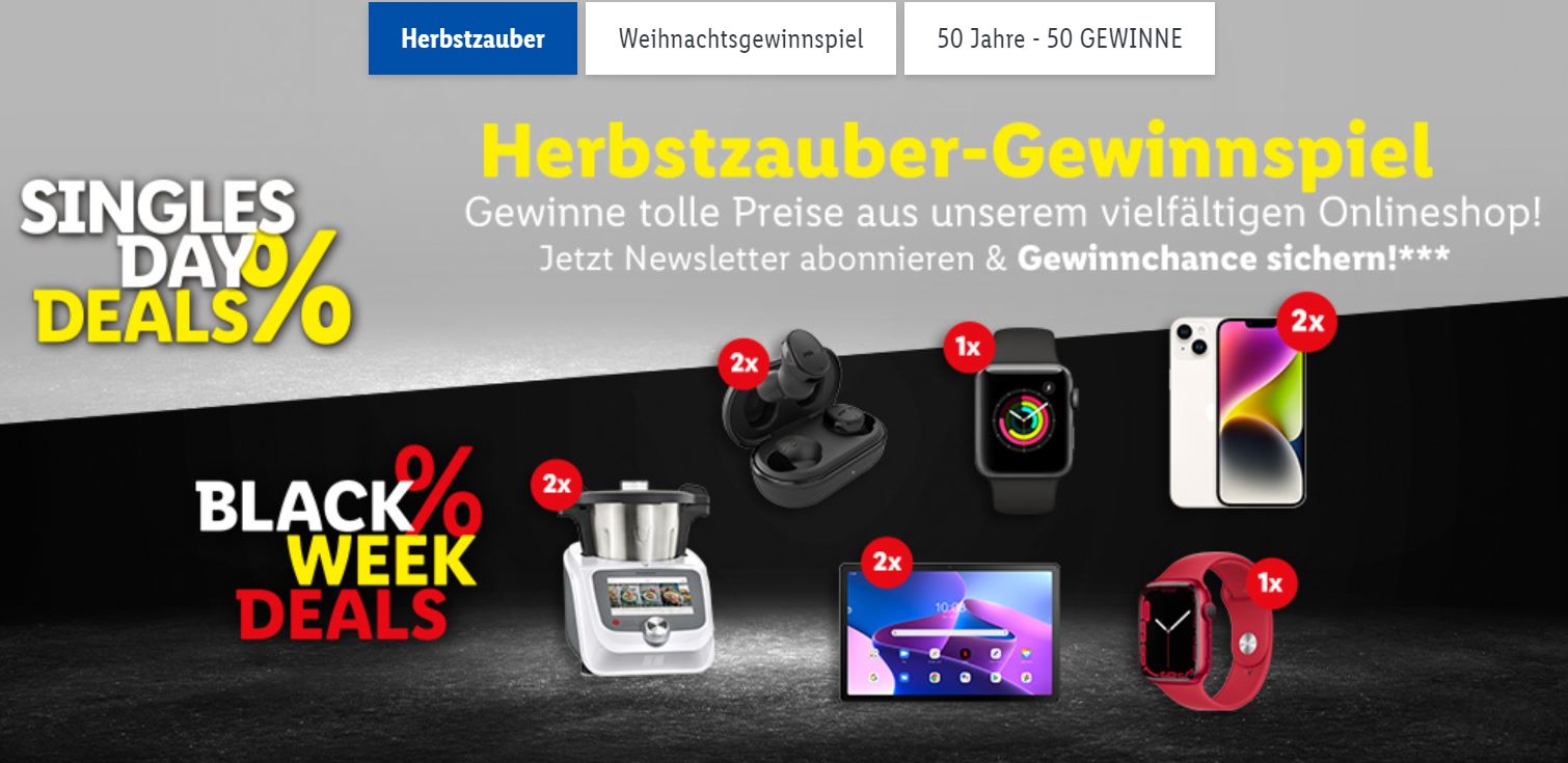 Lidl Herbstzauber Gewinnspiel Apple iPhone gewinnen GewinnspieleMarkt